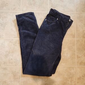 BDG Dark Blue Cordoruy Mom High Rise Trousers, Size 26